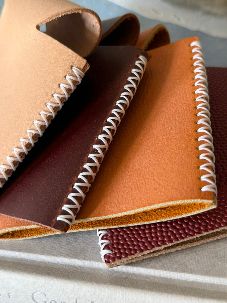 Hand Stitched Leather Koozie: Made to Order